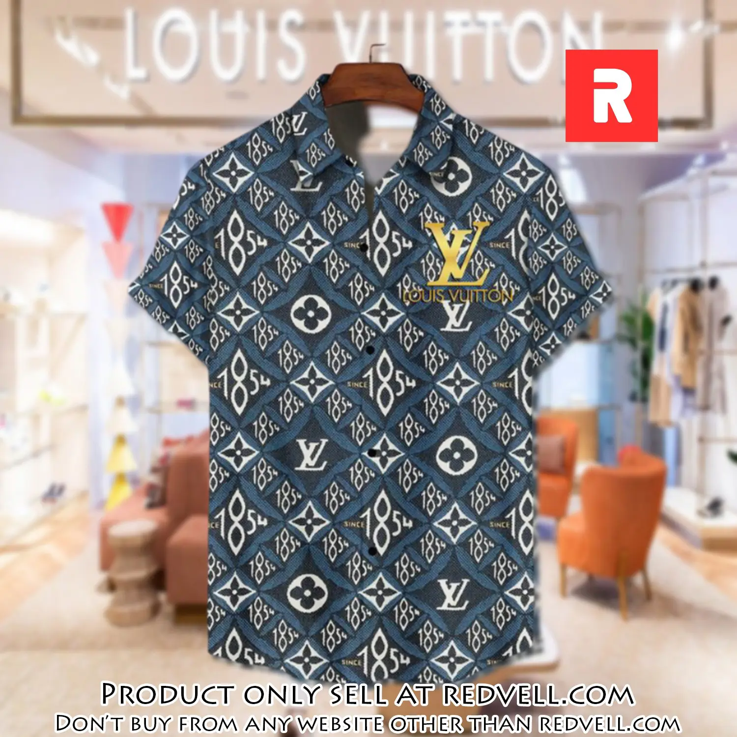 Lv louis vuitton luxury hawaiian shirt & short set lhs1194 rv4131864